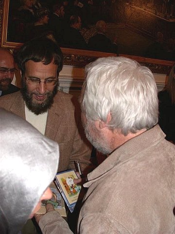 Yusuf Islam with Chris Abrams after the Royal Institute Lecture