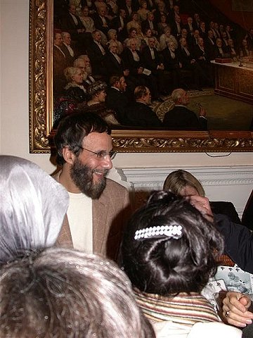 Yusuf Islam with fans after the Royal Institute Lecture
