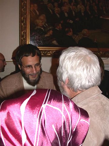 Yusuf Islam with Chris Abrams after the Royal Institute Lecture