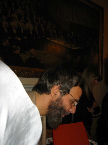 Yusuf Islam with fans after the Royal Institute Lecture