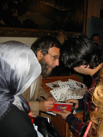 Yusuf Islam with fans after the Royal Institute Lecture