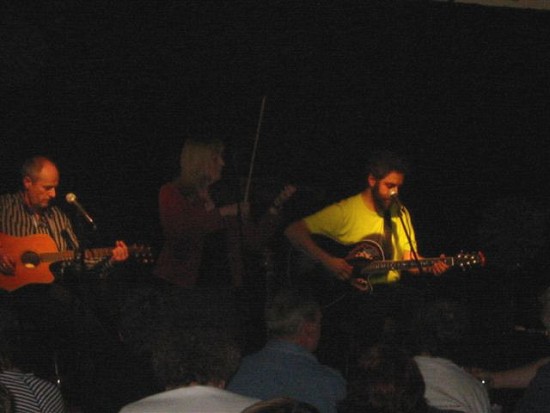 Herbert on Guitar,  Inge Shmuck’s violin accompaniment,  Al on vocals and guitar