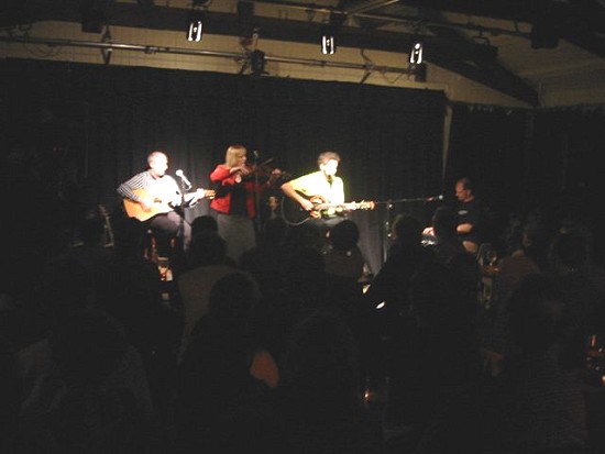 Herbert on Guitar,  Inge Shmuck’s violin accompaniment,  Al on vocals and guitar, Martin on Piano