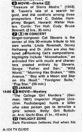 TV Guide ABC schedule & placement